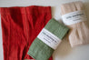 Cable Knit Footless Tights - Warm Rust