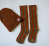 The Striped Socks - Rust & Green