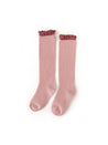 Lacy Pink Knee High Socks